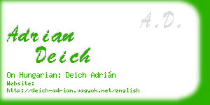 adrian deich business card